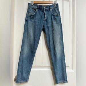 Citizens of Humanity Skylar Cropped Button Fly Boyfriend Jeans.  25” by 26”